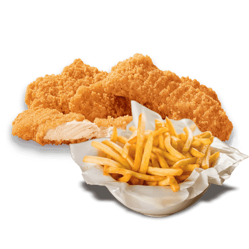 Kipfilet krokant met patat