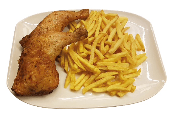 2 Kippenbouten met Patat