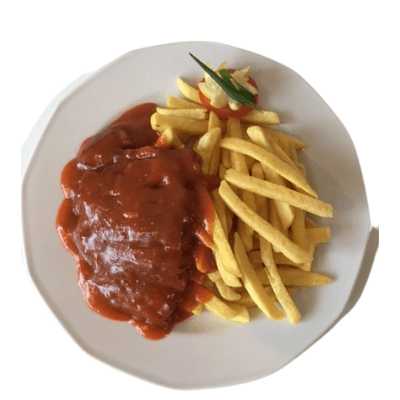 Patat Groot met Babi Pangang