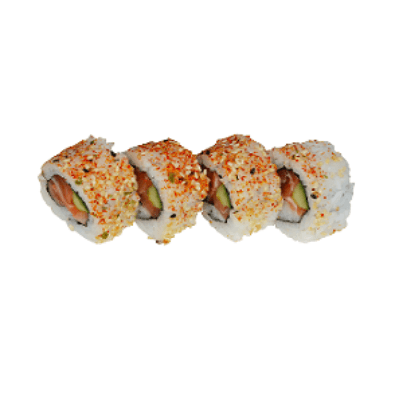 Spicy sake roll 4 stuks